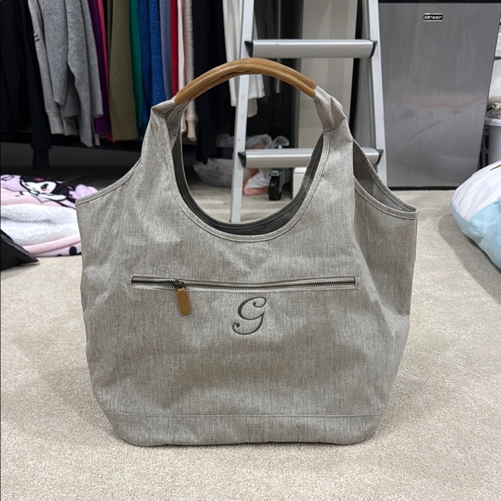 “G” Embroidered Diaper Bag